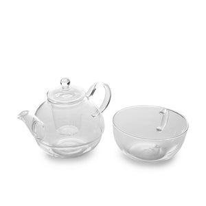 Glass Teapot and Tea Cup - Tea For One